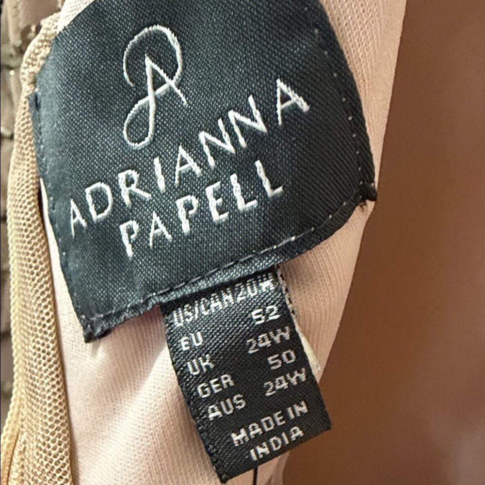 Adrianna Papell Nude Beaded Spaghetti Strap Mini Dress - Picture 6 of 8